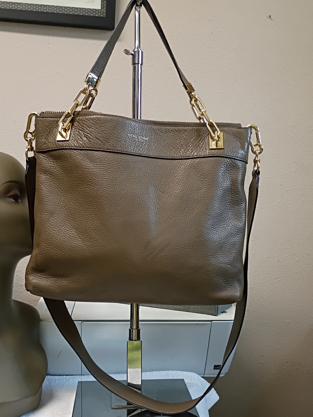 henri bendel Pebble Leather Tote